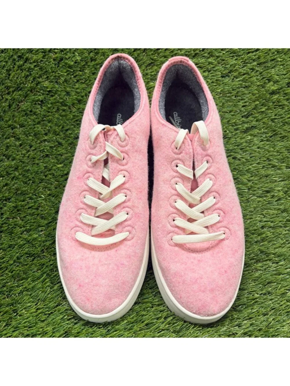 Allbirds Wool Cruiser Mens Size 9 Pink White Athletic Running Shoes Sneakers